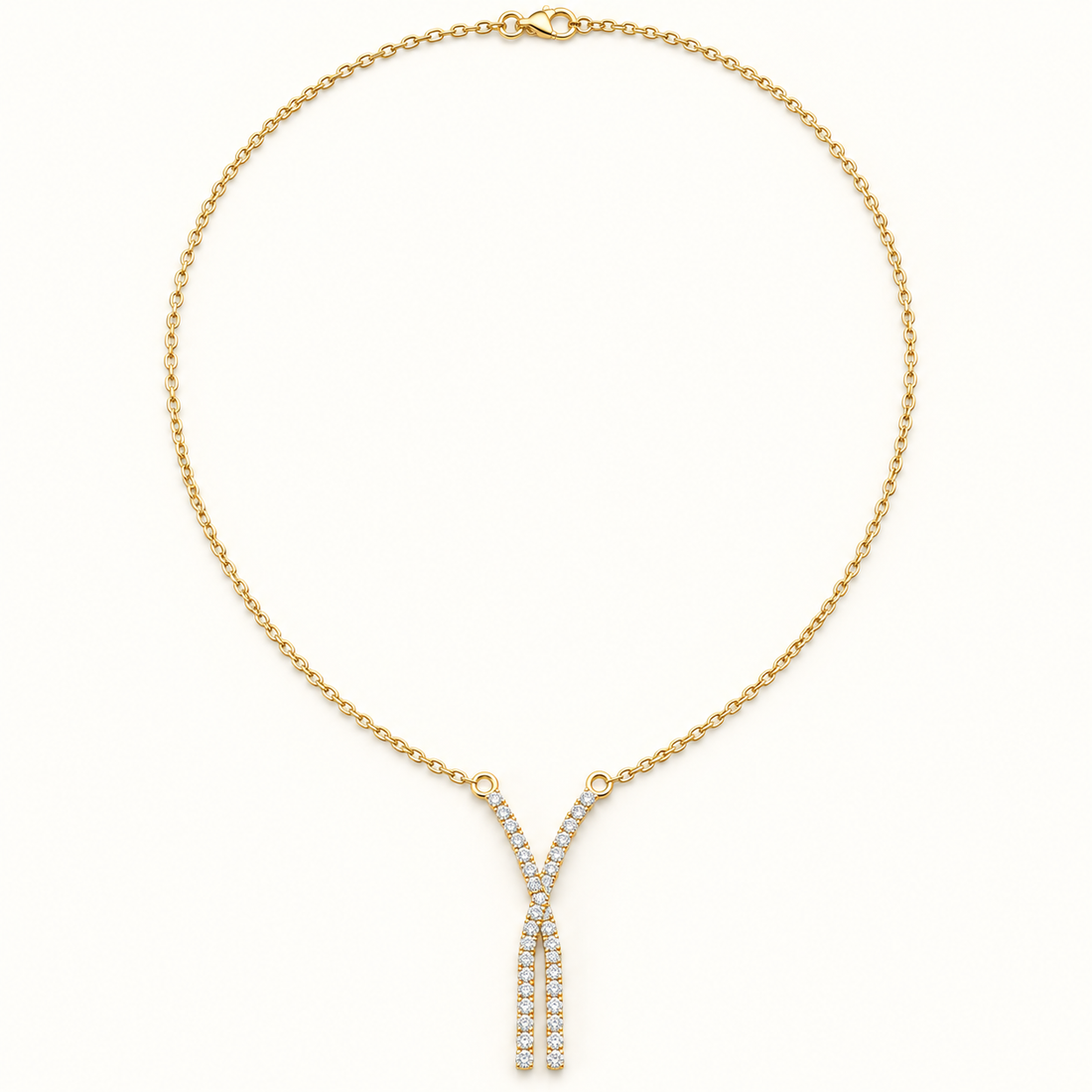 0.37 CTW Crossover Diamond Pendant Necklace in 14K & 18K Gold