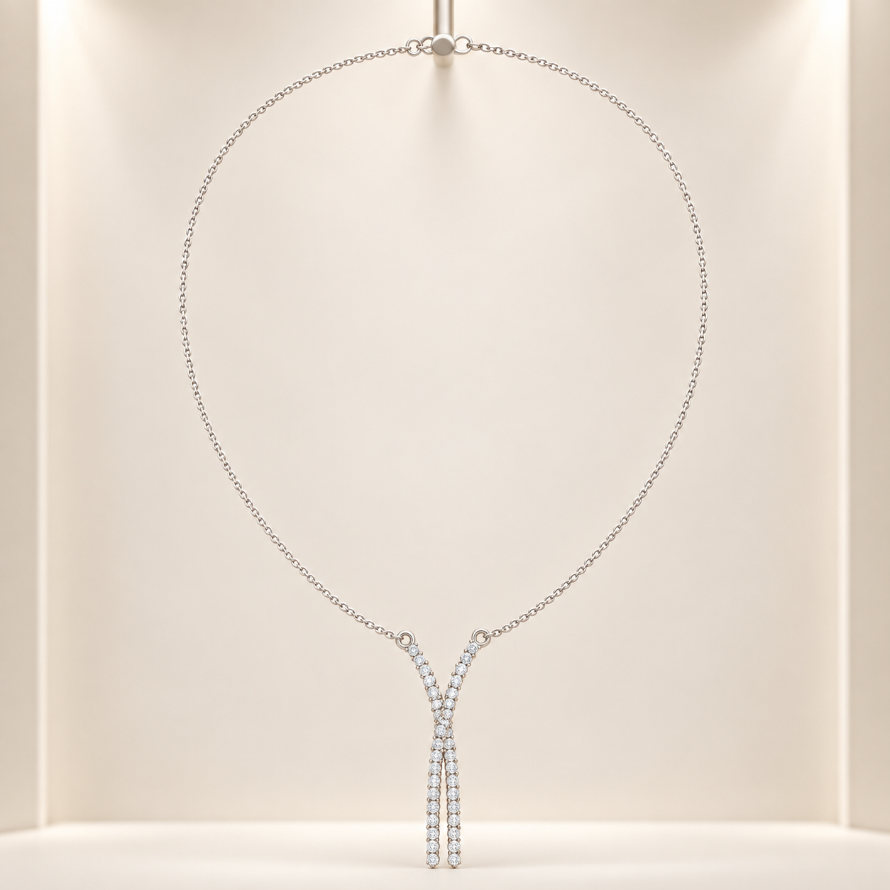 0.37 CTW Crossover Diamond Pendant Necklace in 14K & 18K Gold