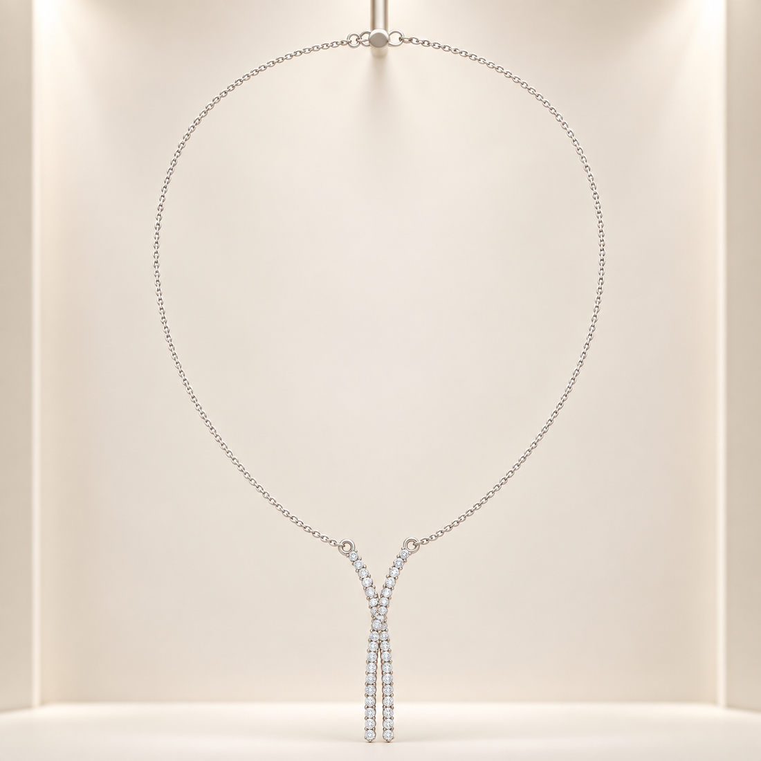 0.37 CTW Crossover Diamond Pendant Necklace in 14K & 18K Gold