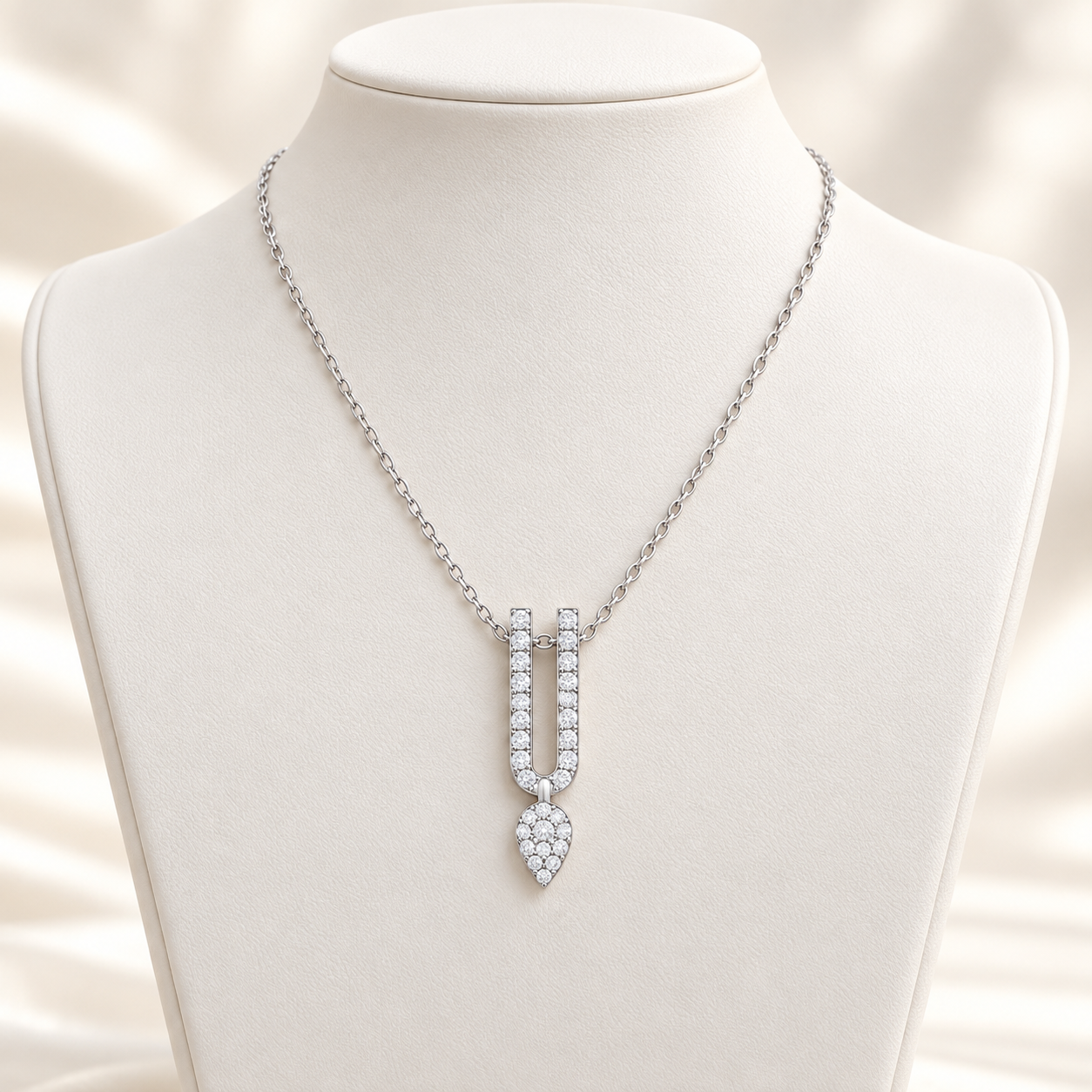 0.437 CTW Diamond U-Drop Pendant Necklace in 14K & 18K Gold
