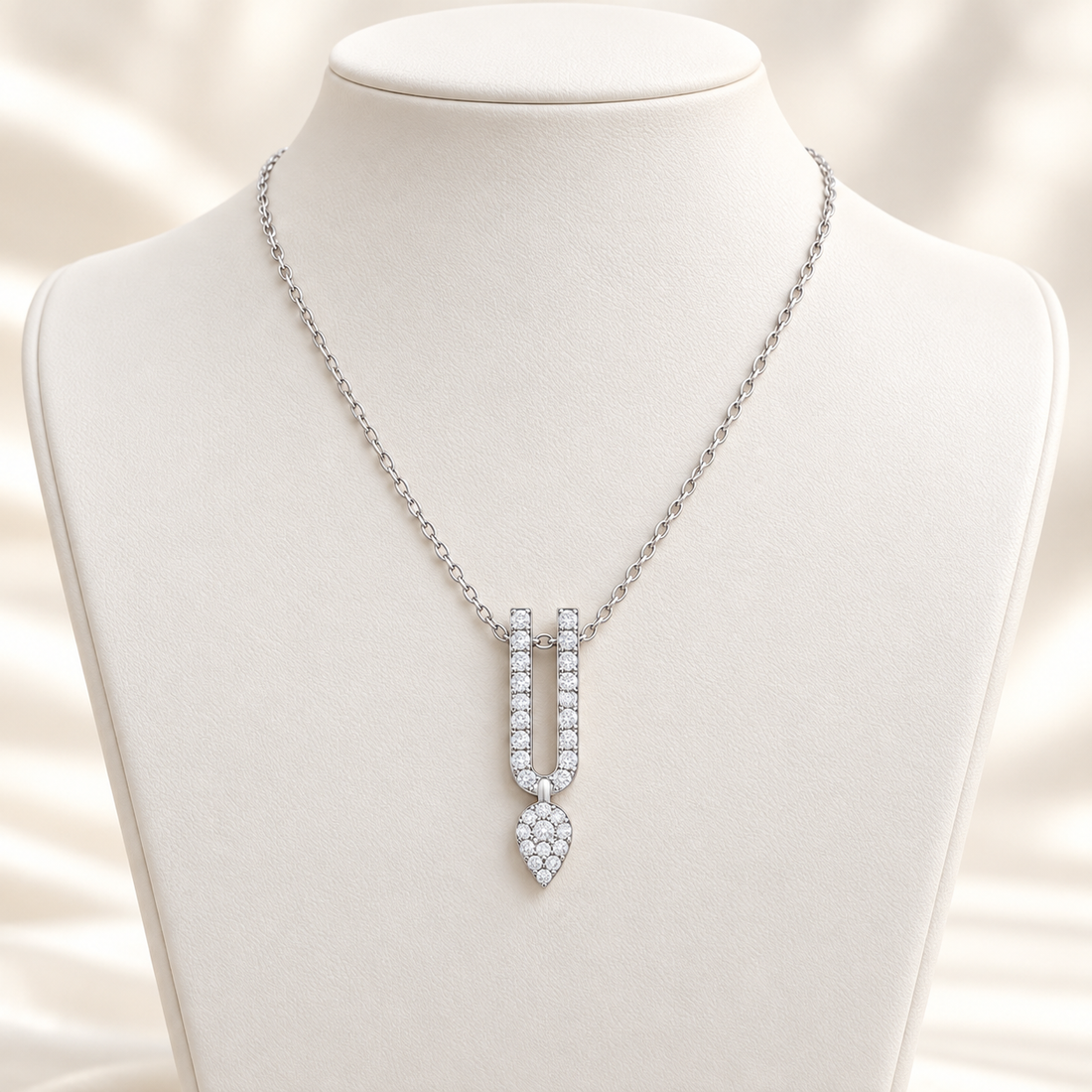 0.437 CTW Diamond U-Drop Pendant Necklace in 14K & 18K Gold
