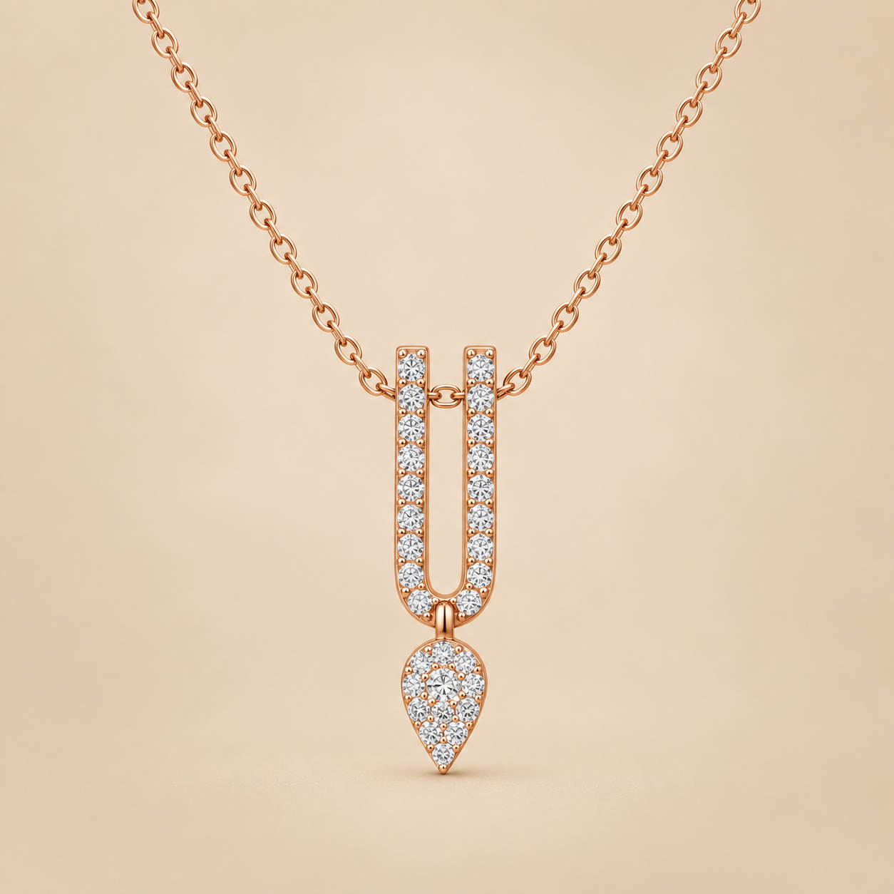 0.437 CTW Diamond U-Drop Pendant Necklace in 14K & 18K Gold