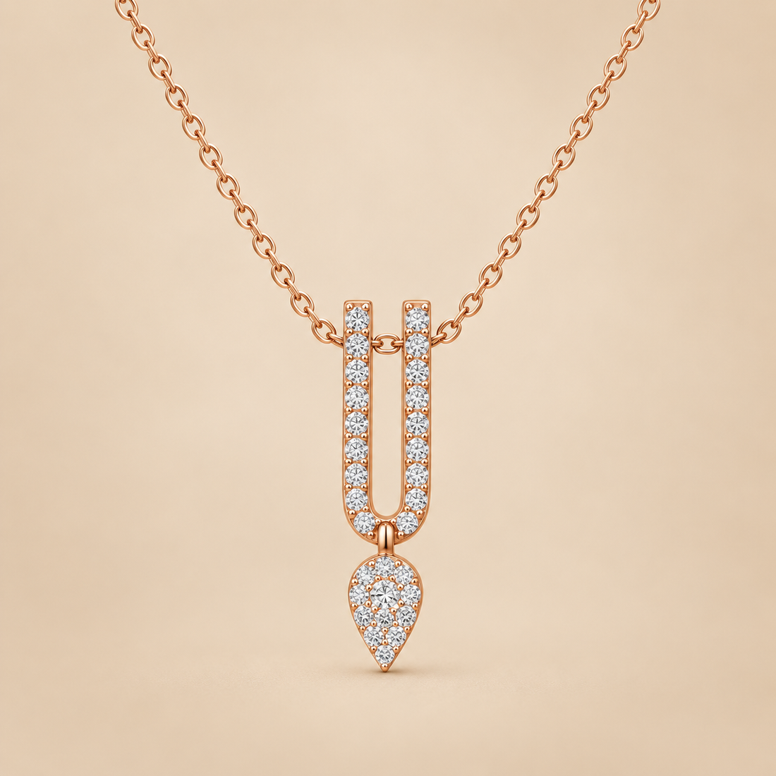 0.437 CTW Diamond U-Drop Pendant Necklace in 14K & 18K Gold
