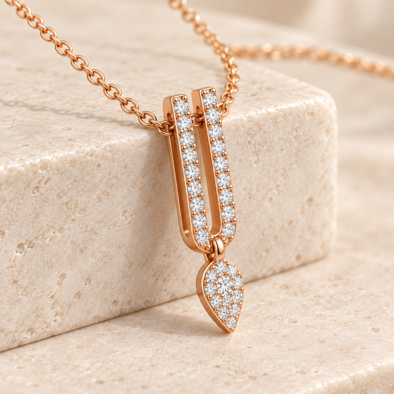 0.437 CTW Diamond U-Drop Pendant Necklace in 14K & 18K Gold