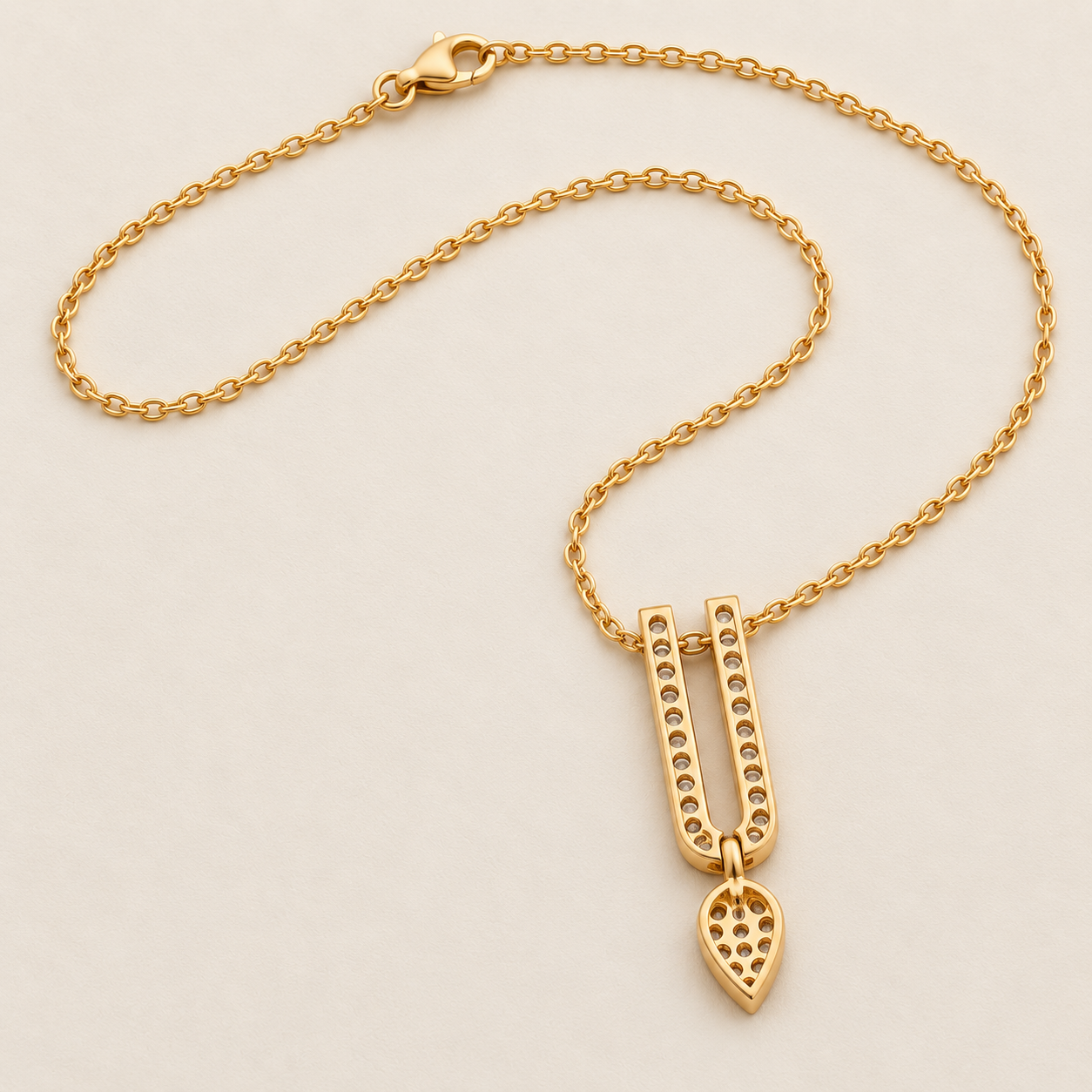 0.437 CTW Diamond U-Drop Pendant Necklace in 14K & 18K Gold