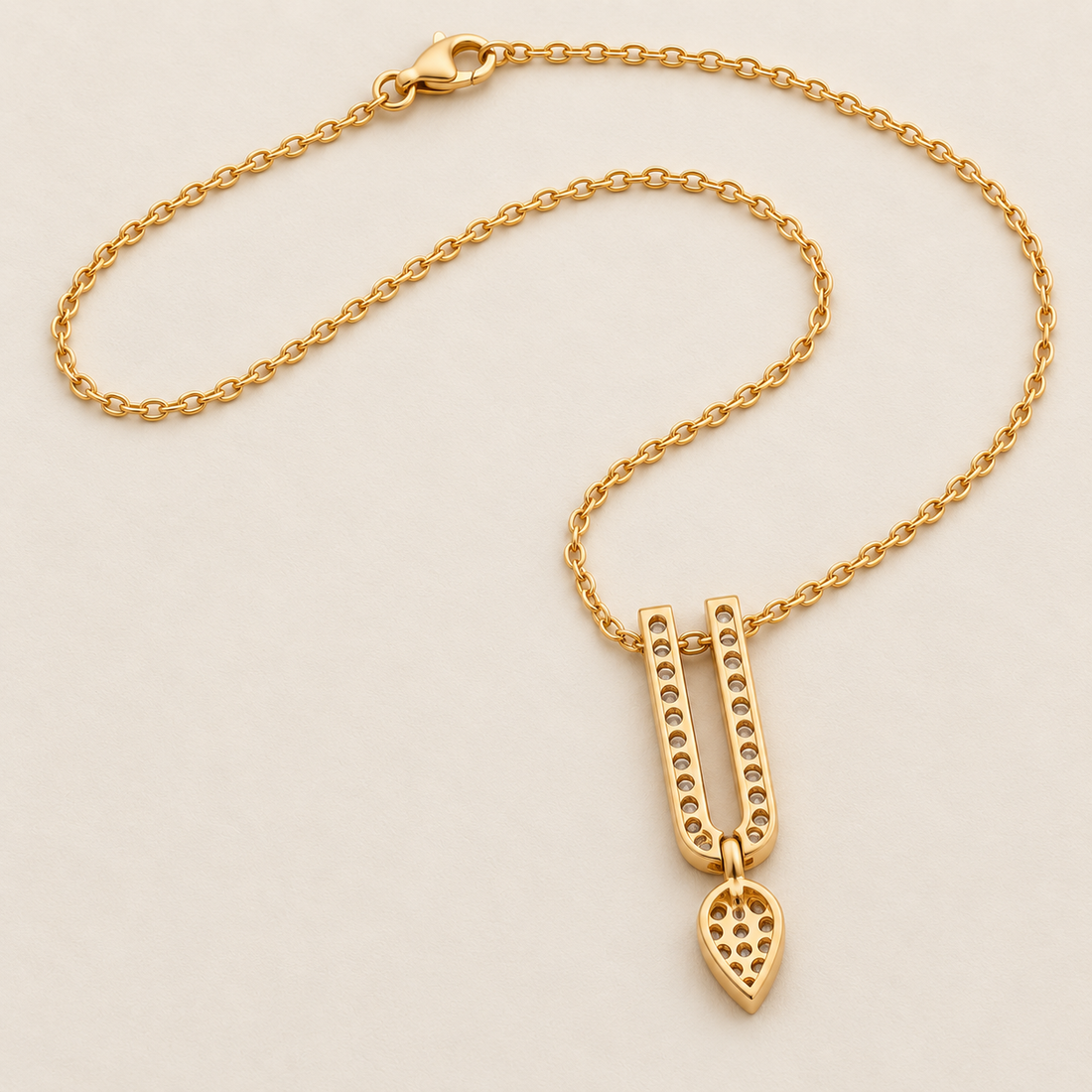 0.437 CTW Diamond U-Drop Pendant Necklace in 14K & 18K Gold