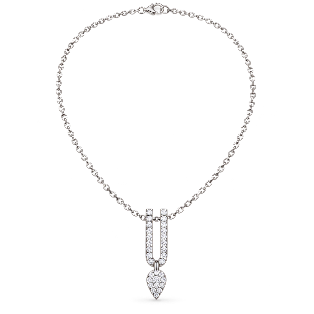 0.437 CTW Diamond U-Drop Pendant Necklace in 14K & 18K Gold