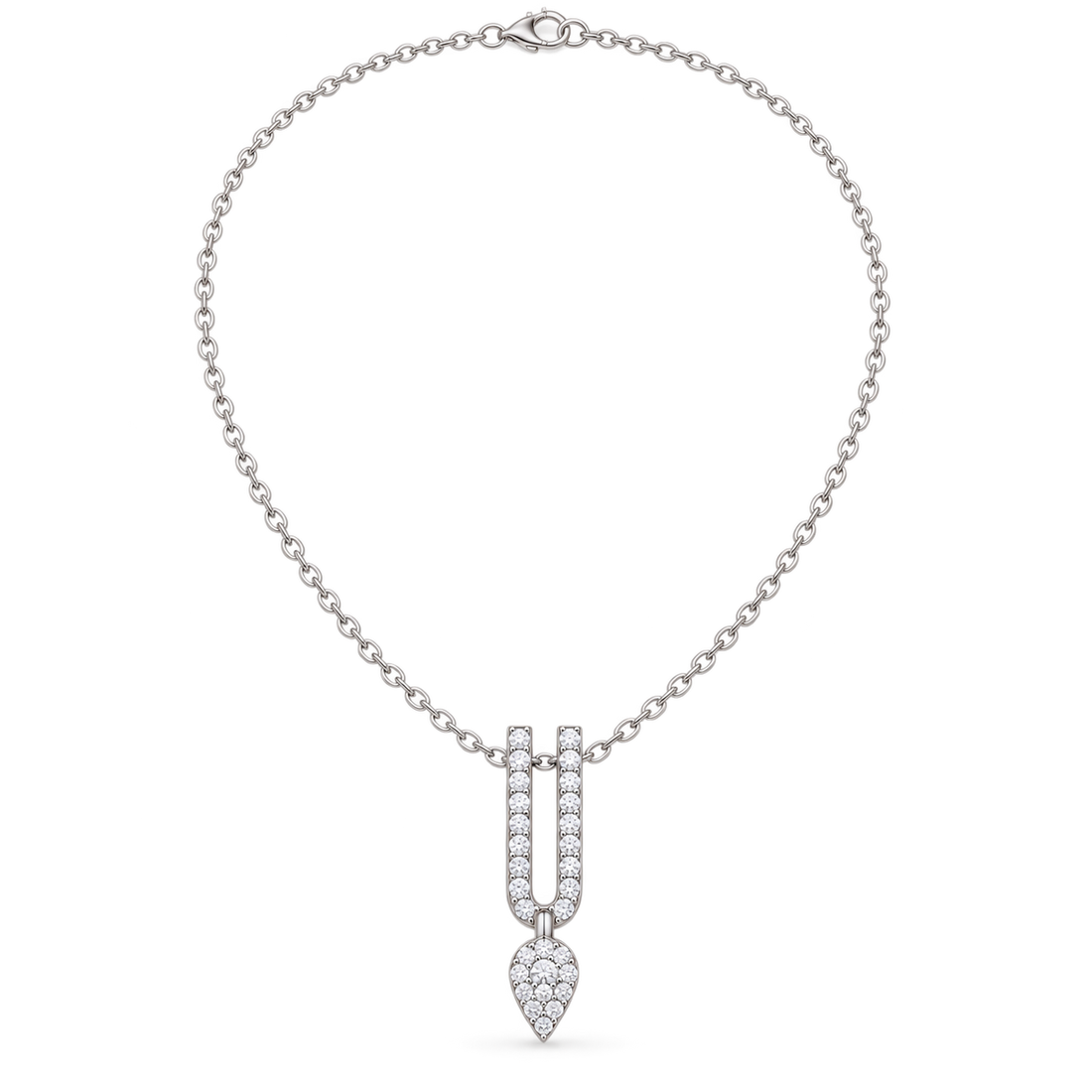 0.437 CTW Diamond U-Drop Pendant Necklace in 14K & 18K Gold