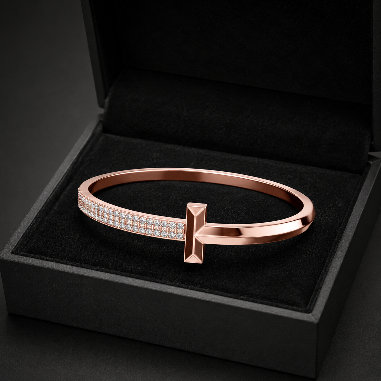 2.58 CTW Pavé Round Diamond Men’s Cuff Bracelet in 14K & 18K Gold
