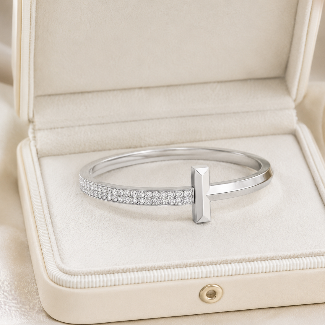 2.58 CTW Pavé Round Diamond Men’s Cuff Bracelet in 14K & 18K Gold