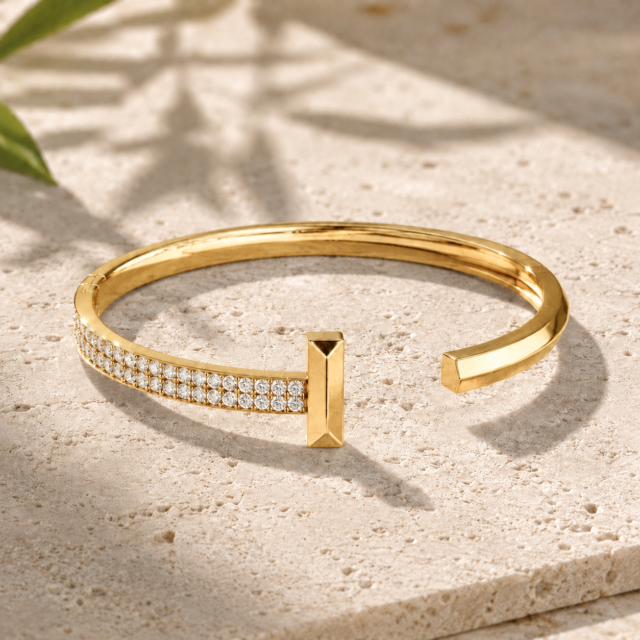 2.58 CTW Pavé Round Diamond Men’s Cuff Bracelet in 14K & 18K Gold