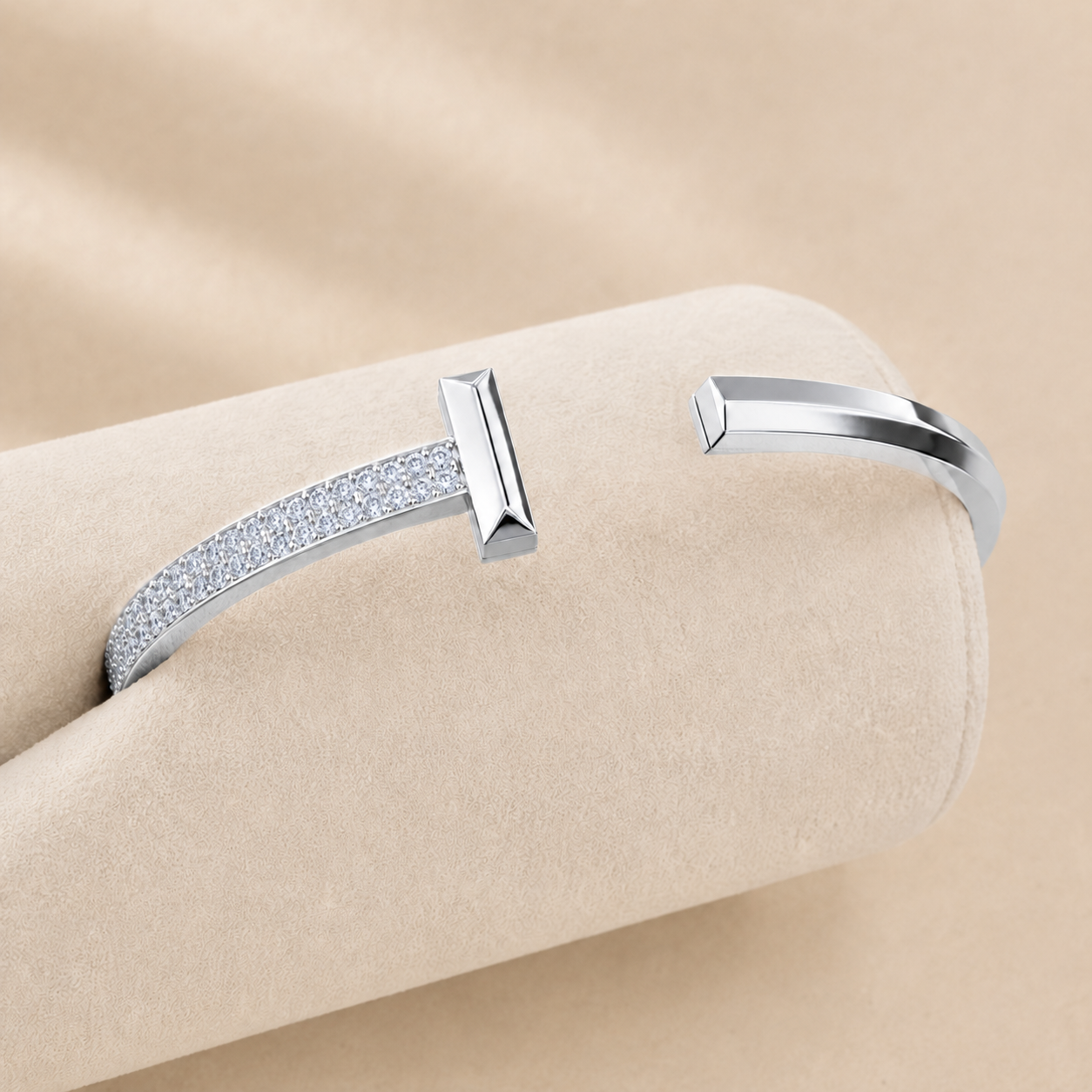 2.58 CTW Pavé Round Diamond Men’s Cuff Bracelet in 14K & 18K Gold