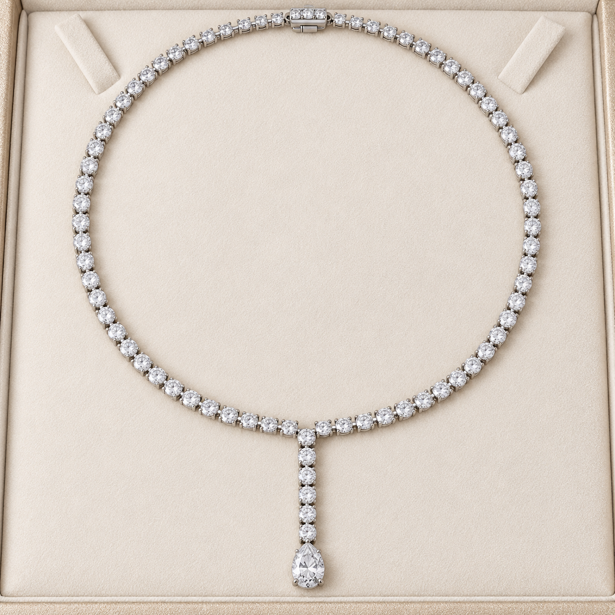 15.40 CTW Graduated Oval Diamond Y Necklace in 14K & 18K Gold