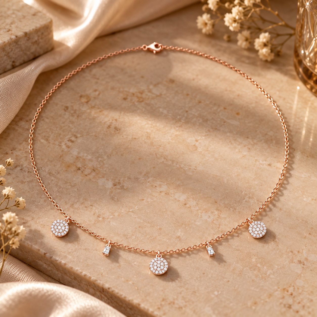0.463 CTW Round Diamond Drop Necklace in 14K & 18K Gold