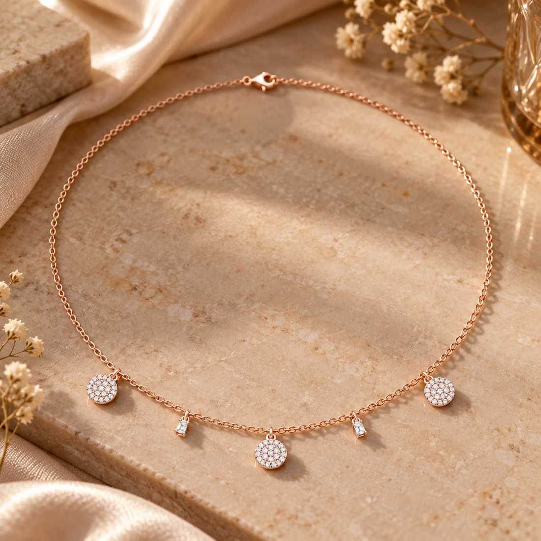 0.463 CTW Round Diamond Drop Necklace in 14K & 18K Gold
