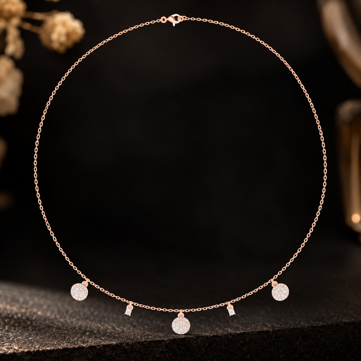 0.463 CTW Round Diamond Drop Necklace in 14K & 18K Gold