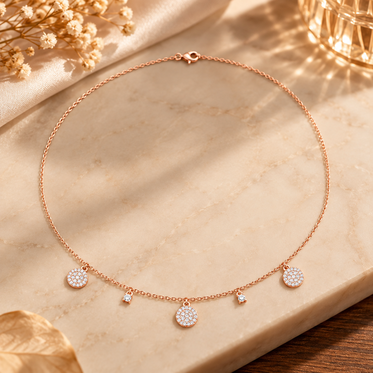 0.463 CTW Round Diamond Drop Necklace in 14K & 18K Gold