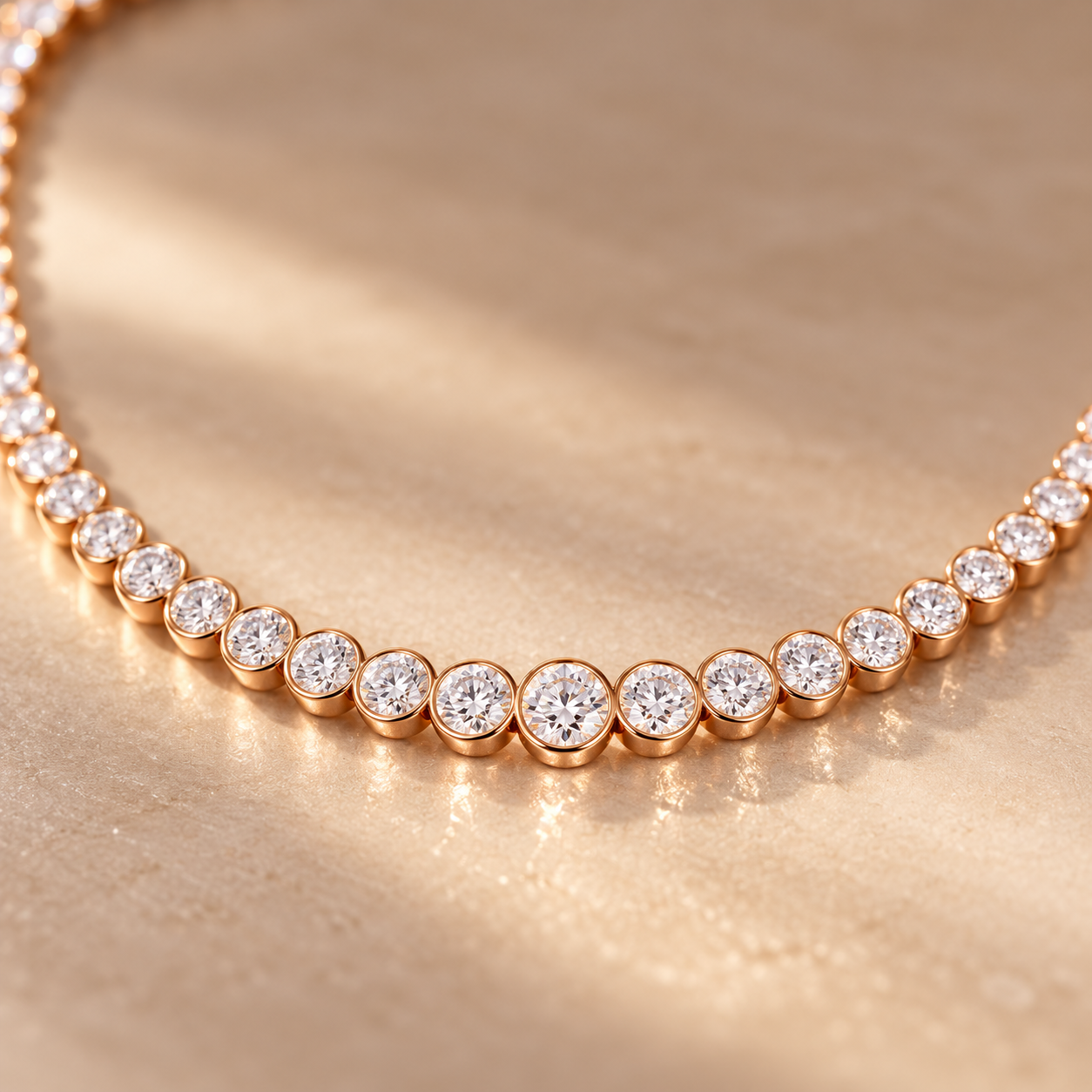 11.01 CTW Graduated Round Diamond Necklace in 14K & 18K Gold