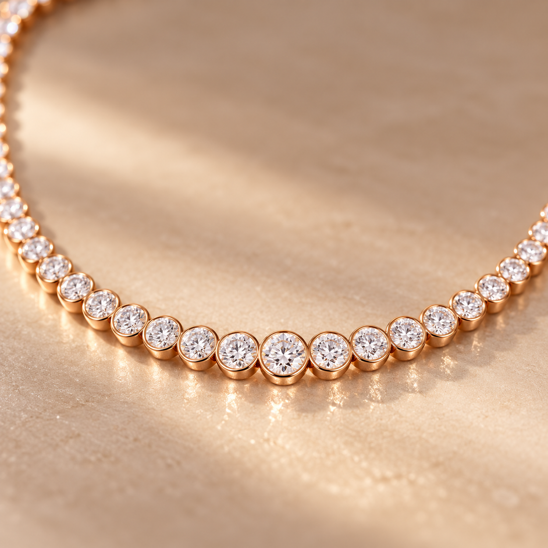 11.01 CTW Graduated Round Diamond Necklace in 14K & 18K Gold