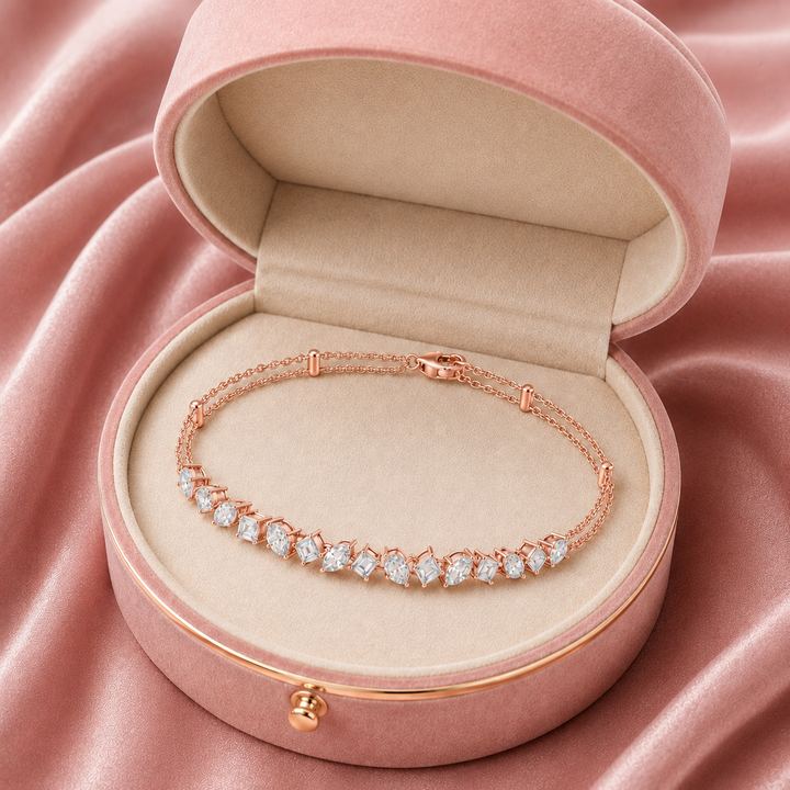 1.50 CTW Multi-Shape Diamond Bracelet in 14K & 18K Gold