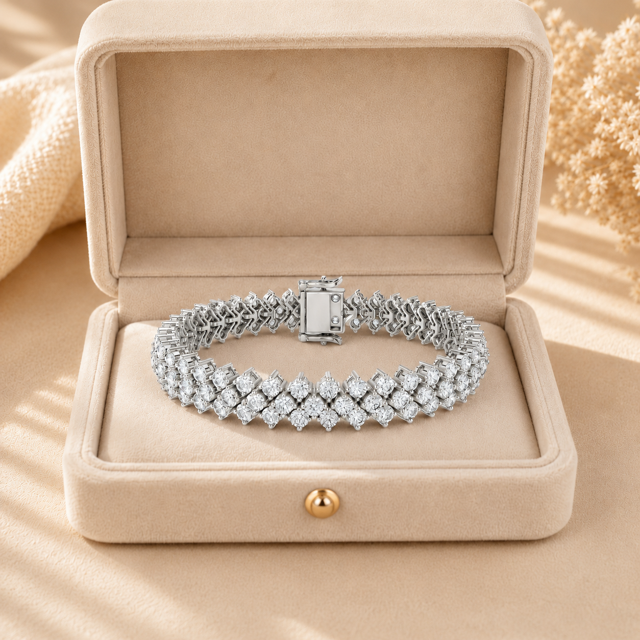 6.00 CT Round Lab-Grown Diamond Tennis Bracelet in 9K, 14K & 18K Gold