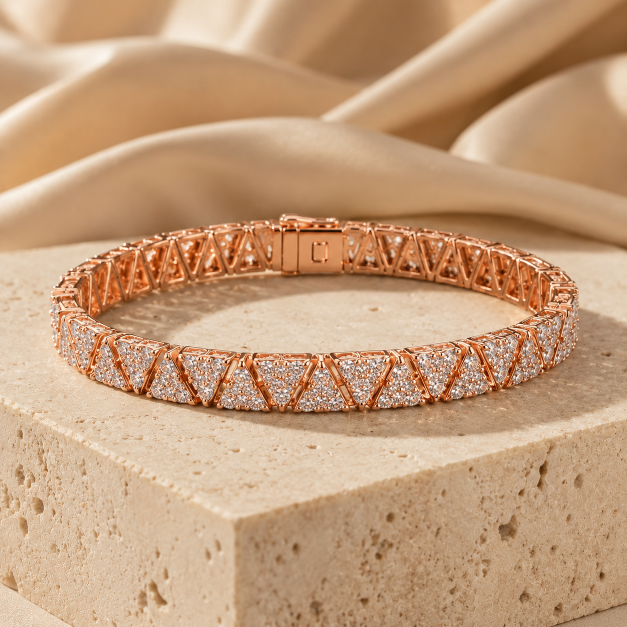 4.41 CTW Round Diamond Men’s Bracelet in 14K & 18K Gold