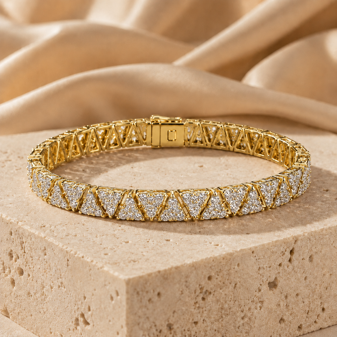 4.41 CTW Round Diamond Men’s Bracelet in 14K & 18K Gold