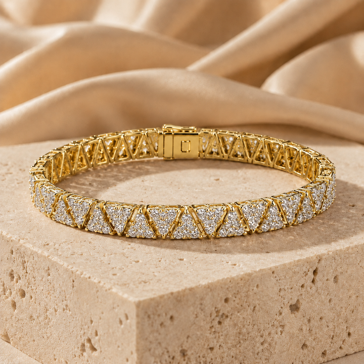 4.41 CTW Round Diamond Men’s Bracelet in 14K & 18K Gold