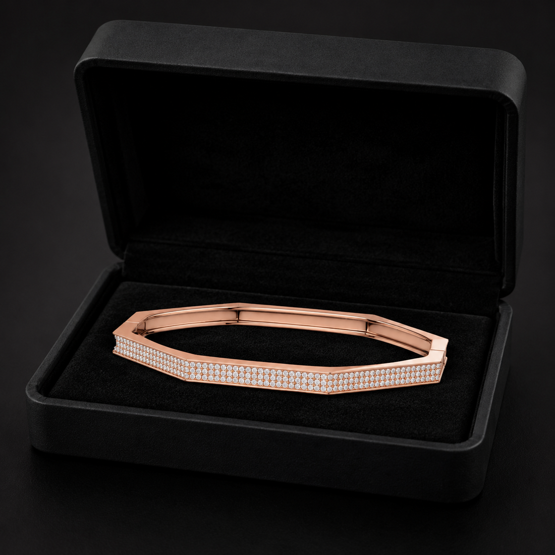 1.11 CTW Pave Diamond Men’s Bangle in 14K & 18K Gold For Him