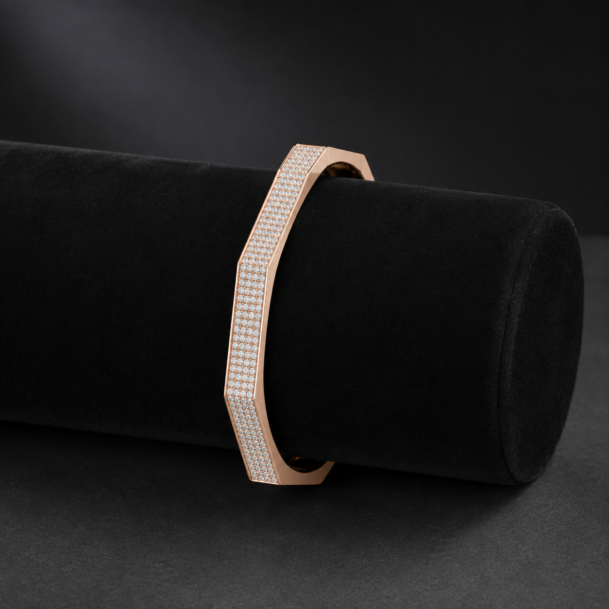 1.11 CTW Pave Diamond Men’s Bangle in 14K & 18K Gold For Him
