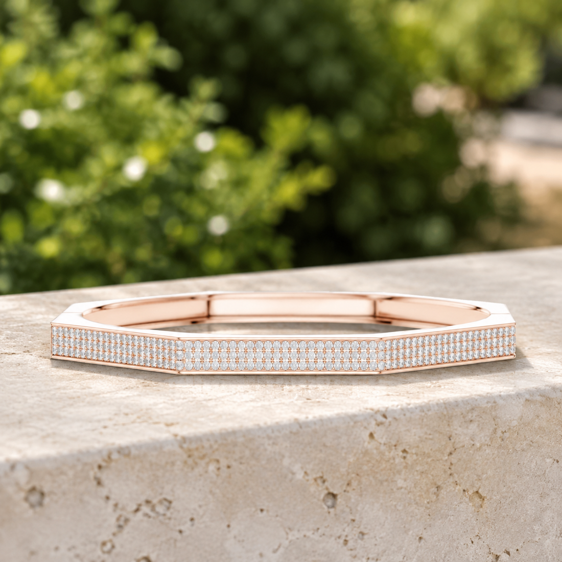 1.11 CTW Pave Diamond Men’s Bangle in 14K & 18K Gold For Him