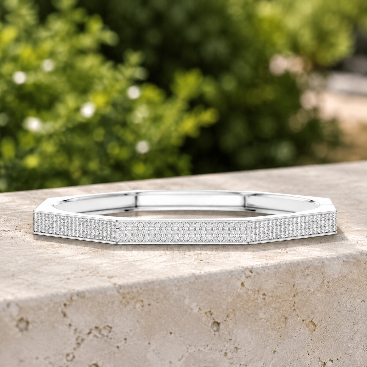 1.11 CTW Pave Diamond Men’s Bangle in 14K & 18K Gold For Him
