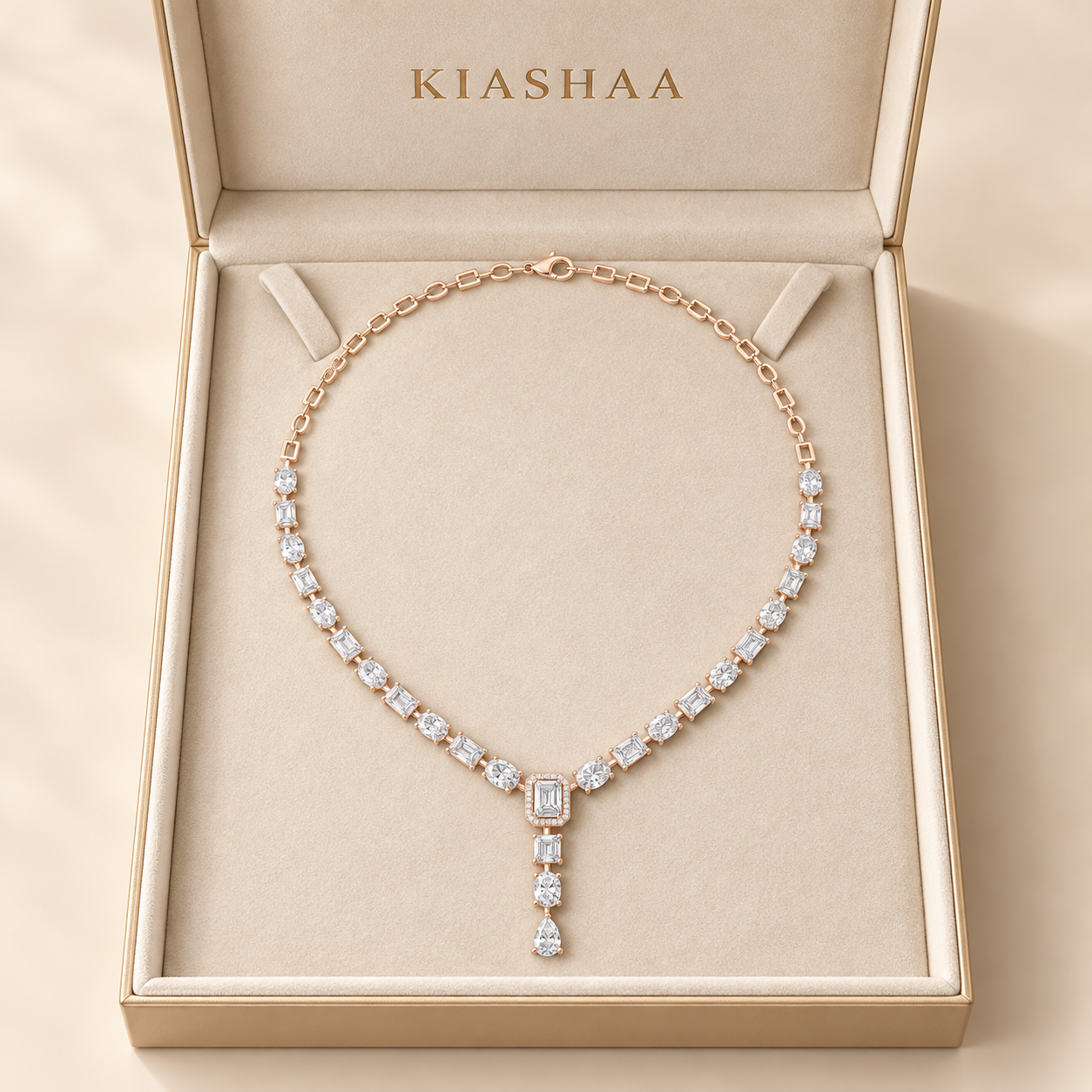 21.18 CTW Multi-Shape Diamond Y Necklace in 14K & 18K Gold