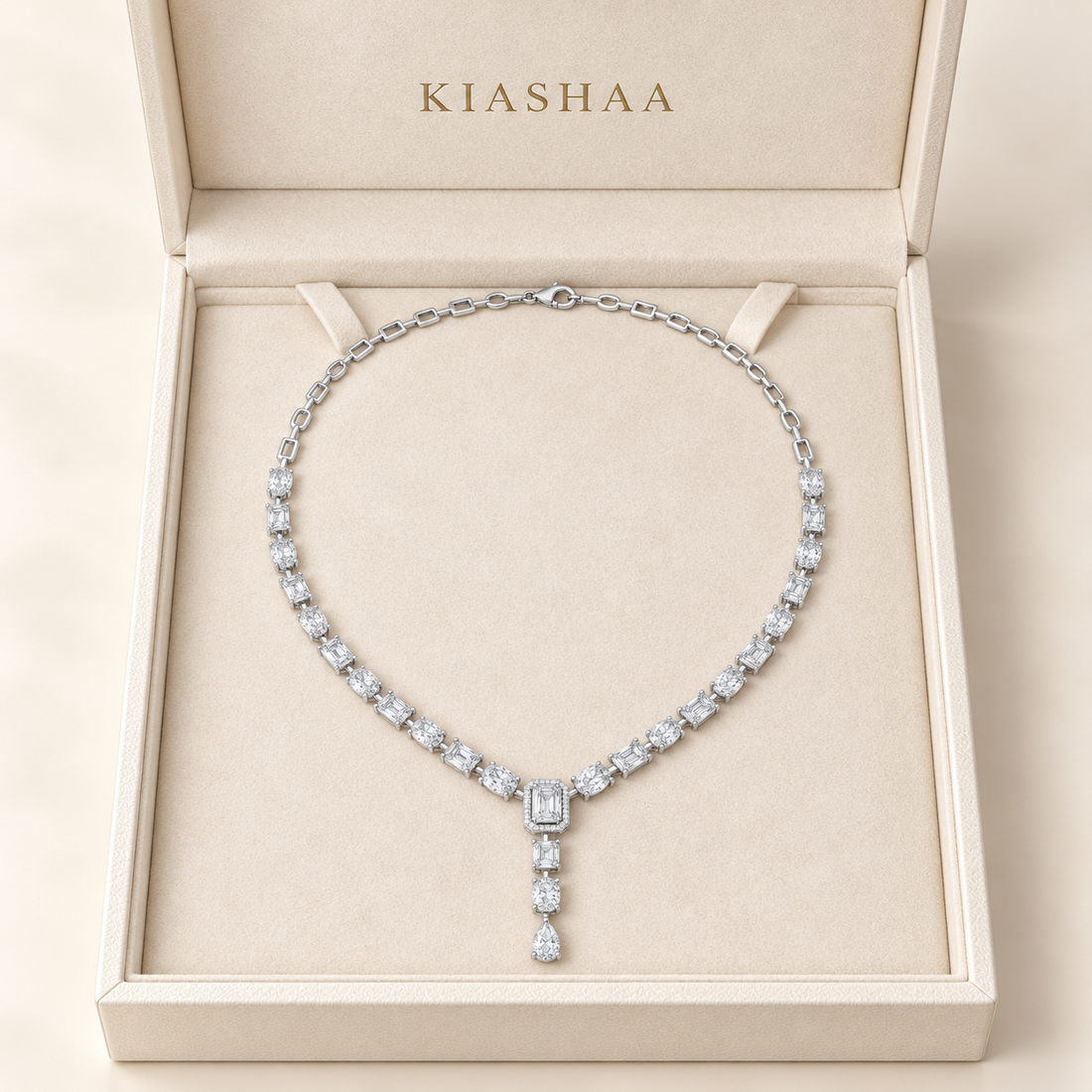 21.18 CTW Multi-Shape Diamond Y Necklace in 14K & 18K Gold