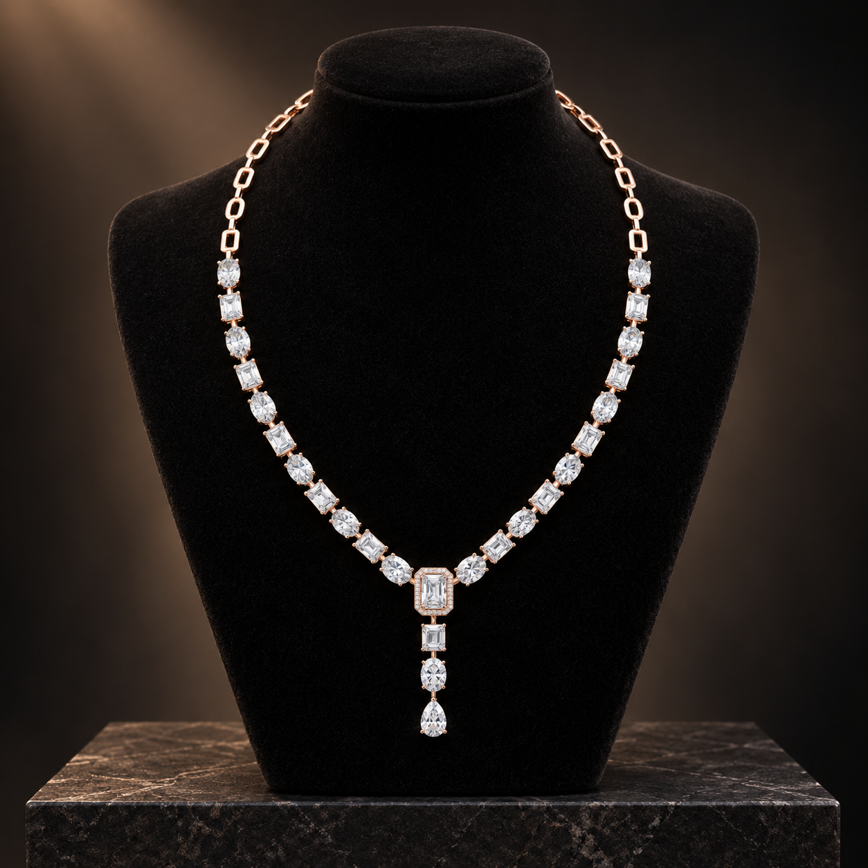 21.18 CTW Multi-Shape Diamond Y Necklace in 14K & 18K Gold