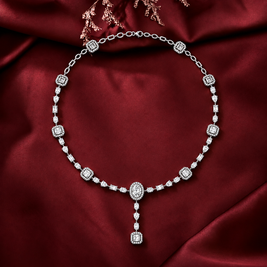 12.06 CTW Multi-Shape Diamond Y Necklace in 14K & 18K Gold