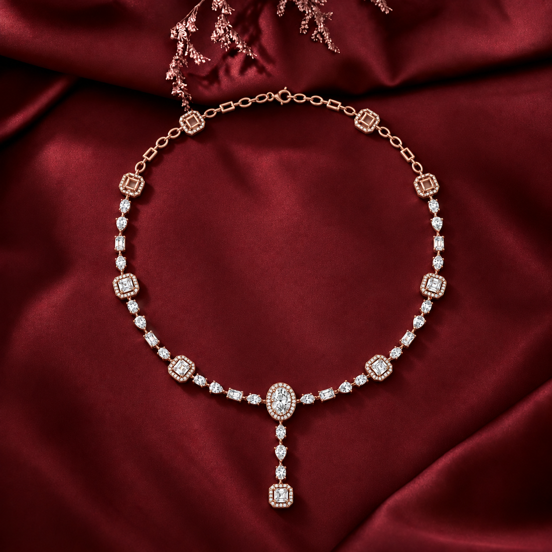 12.06 CTW Multi-Shape Diamond Y Necklace in 14K & 18K Gold
