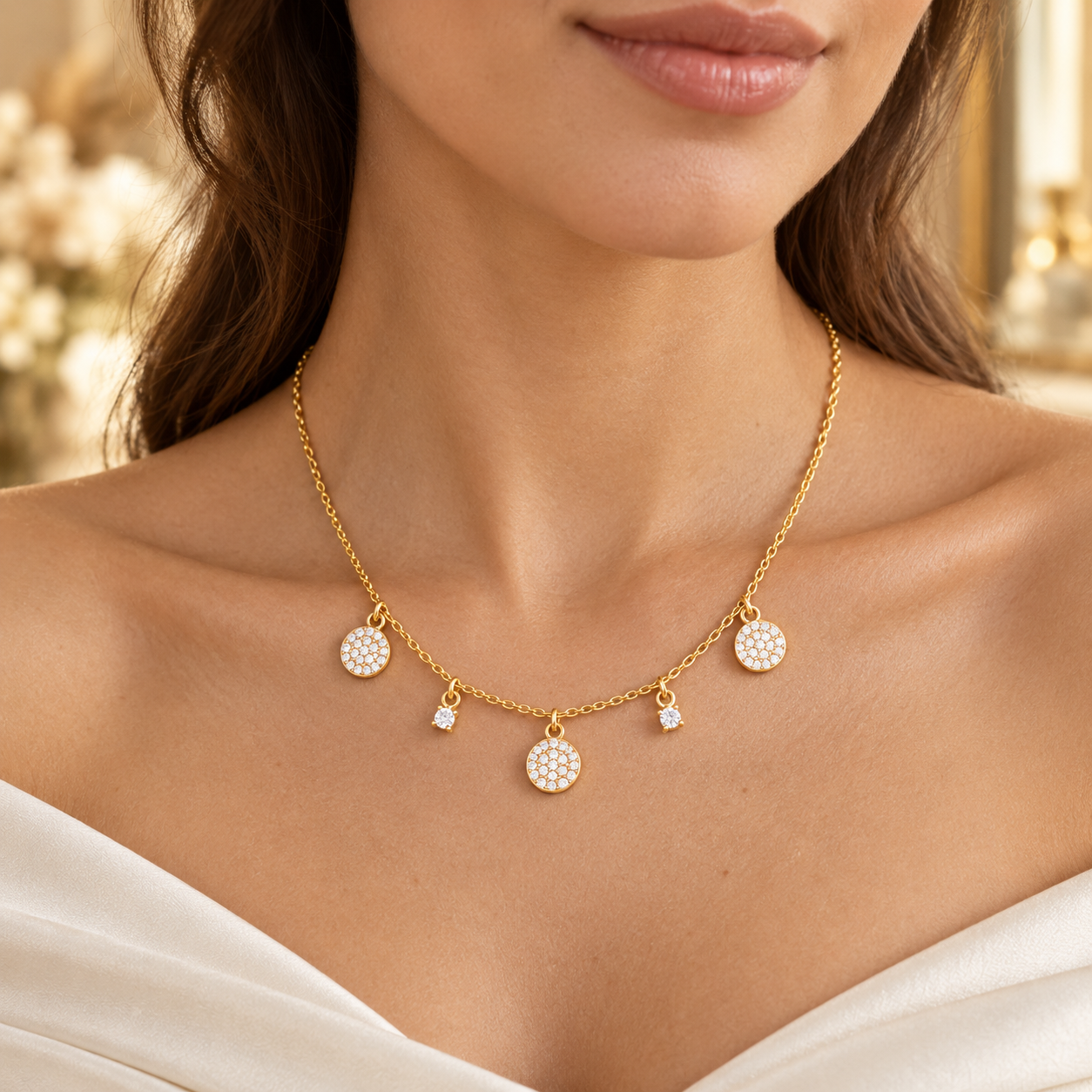 0.463 CTW Round Diamond Drop Necklace in 14K & 18K Gold