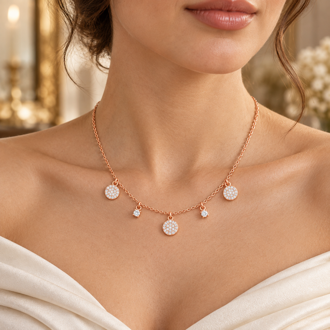 0.463 CTW Round Diamond Drop Necklace in 14K & 18K Gold