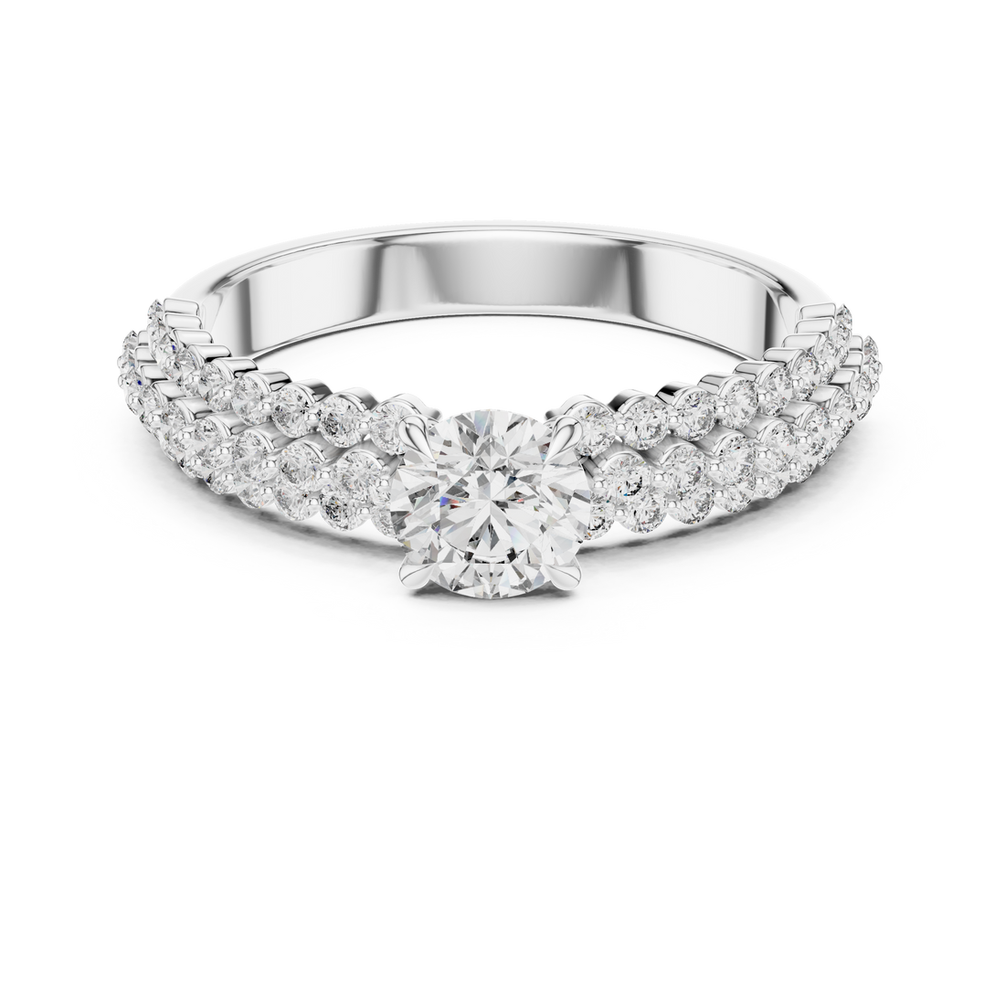 Elegant Lab-Grown Diamond Rose Gold Ring | Kiashaa Jewellery