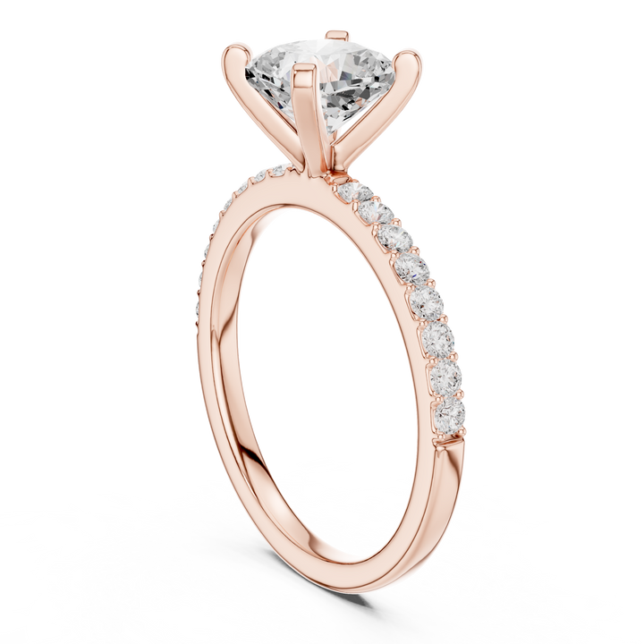 14K / 18K Rose Gold Solitaire Lab-Grown Diamond Engagement Ring