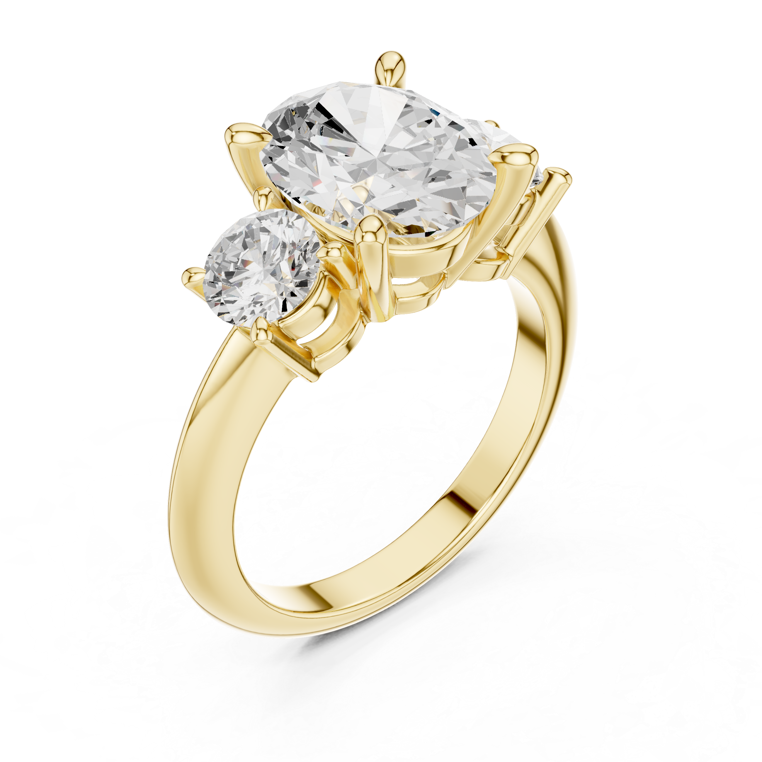 Elegant Dual-Stone Lab-Grown Diamond Engagement Ring in 14K/18K Rose Gold