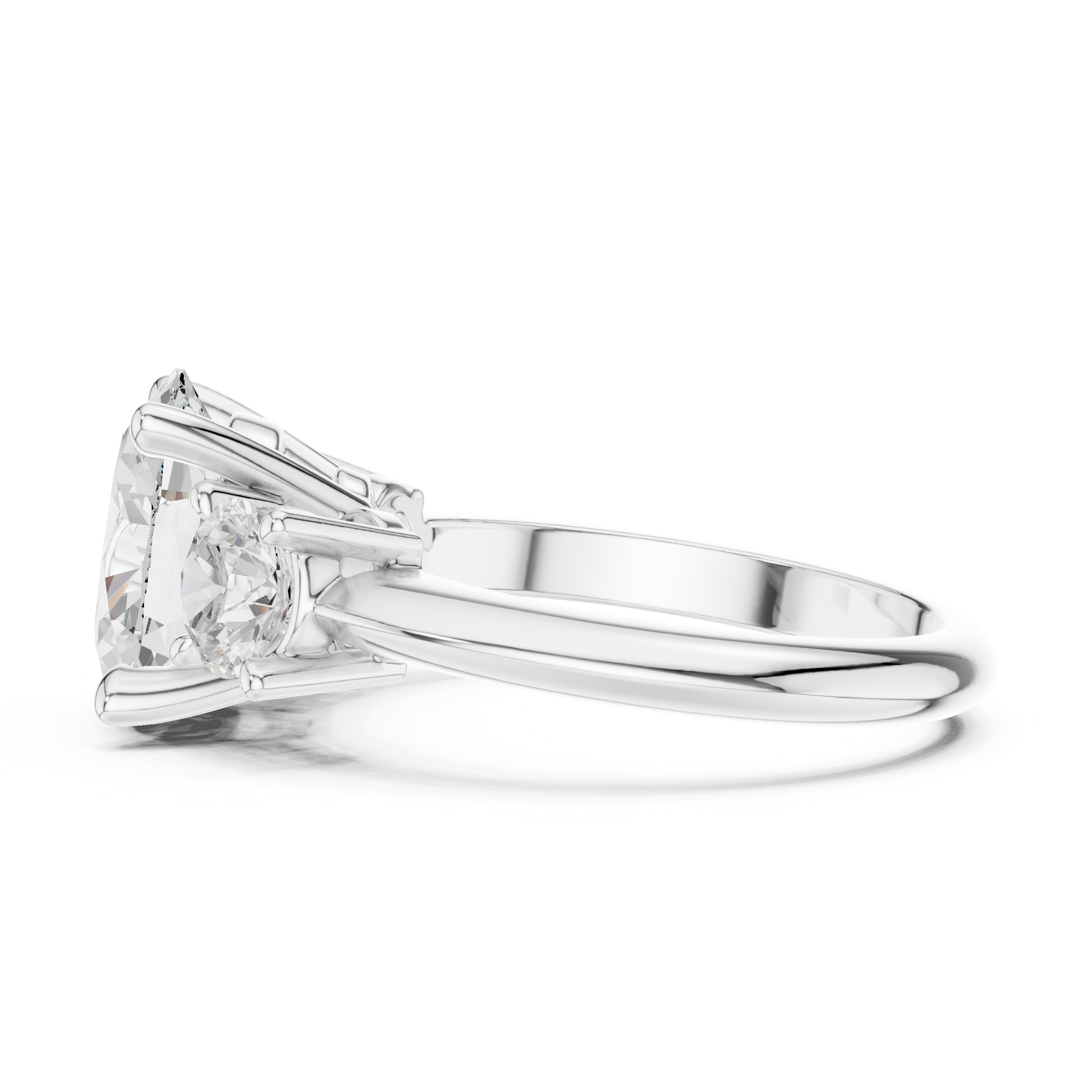 Elegant Dual-Stone Lab-Grown Diamond Engagement Ring in 14K/18K Rose Gold