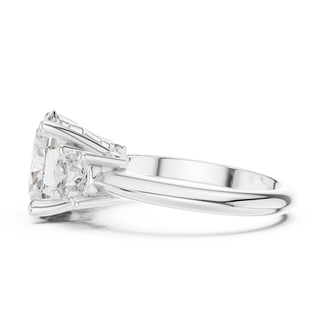 Elegant Dual-Stone Lab-Grown Diamond Engagement Ring in 14K/18K Rose Gold