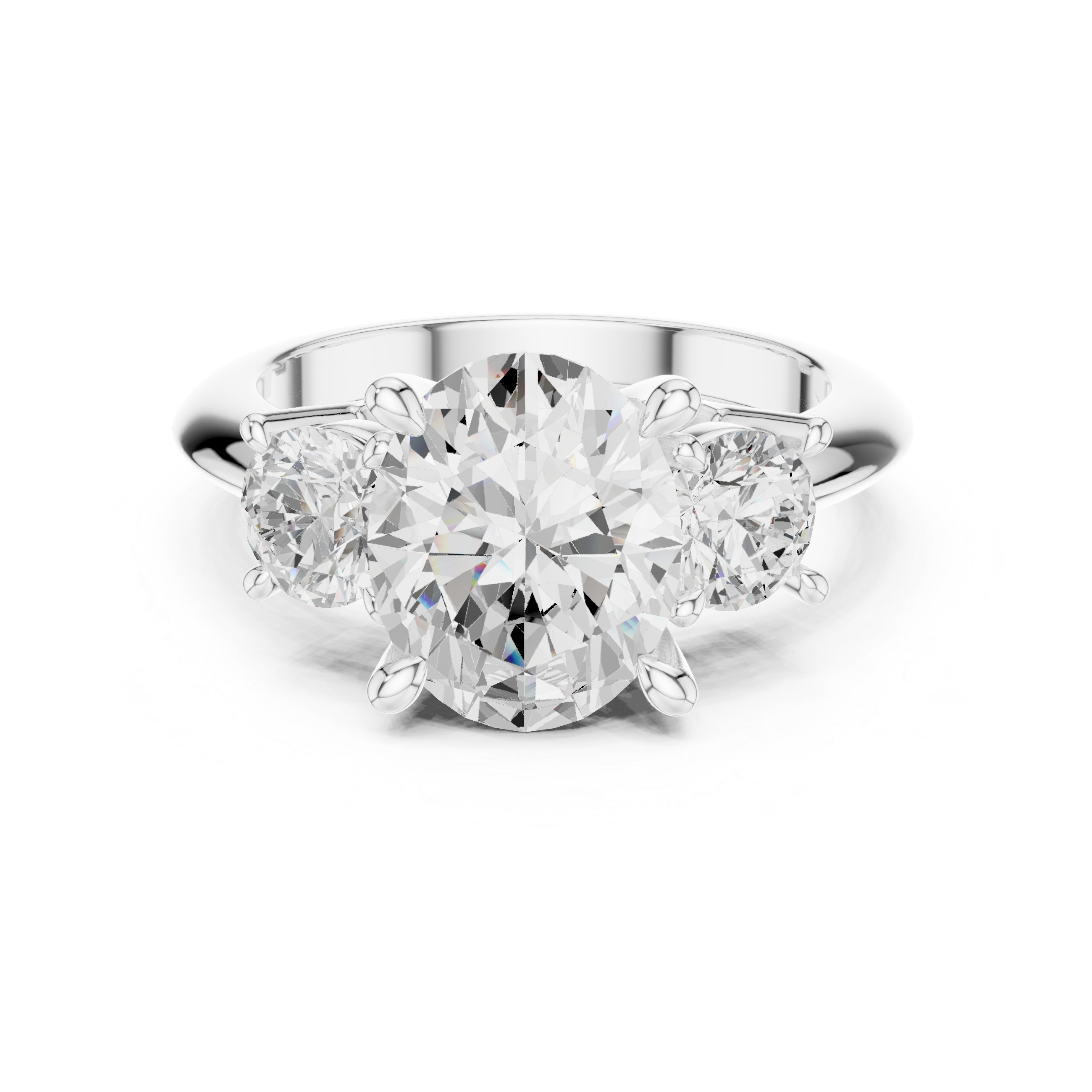 Elegant Dual-Stone Lab-Grown Diamond Engagement Ring in 14K/18K Rose Gold