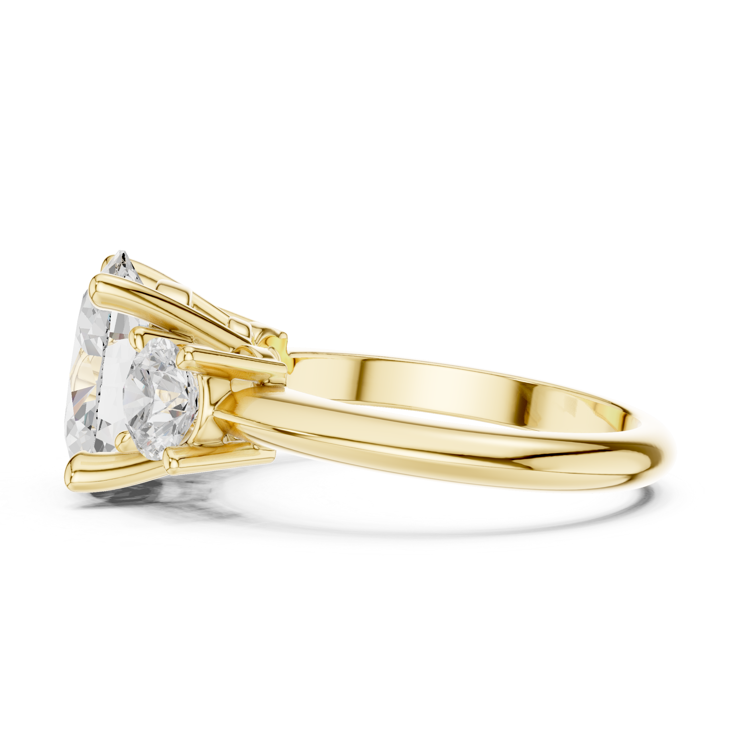 Elegant Dual-Stone Lab-Grown Diamond Engagement Ring in 14K/18K Rose Gold