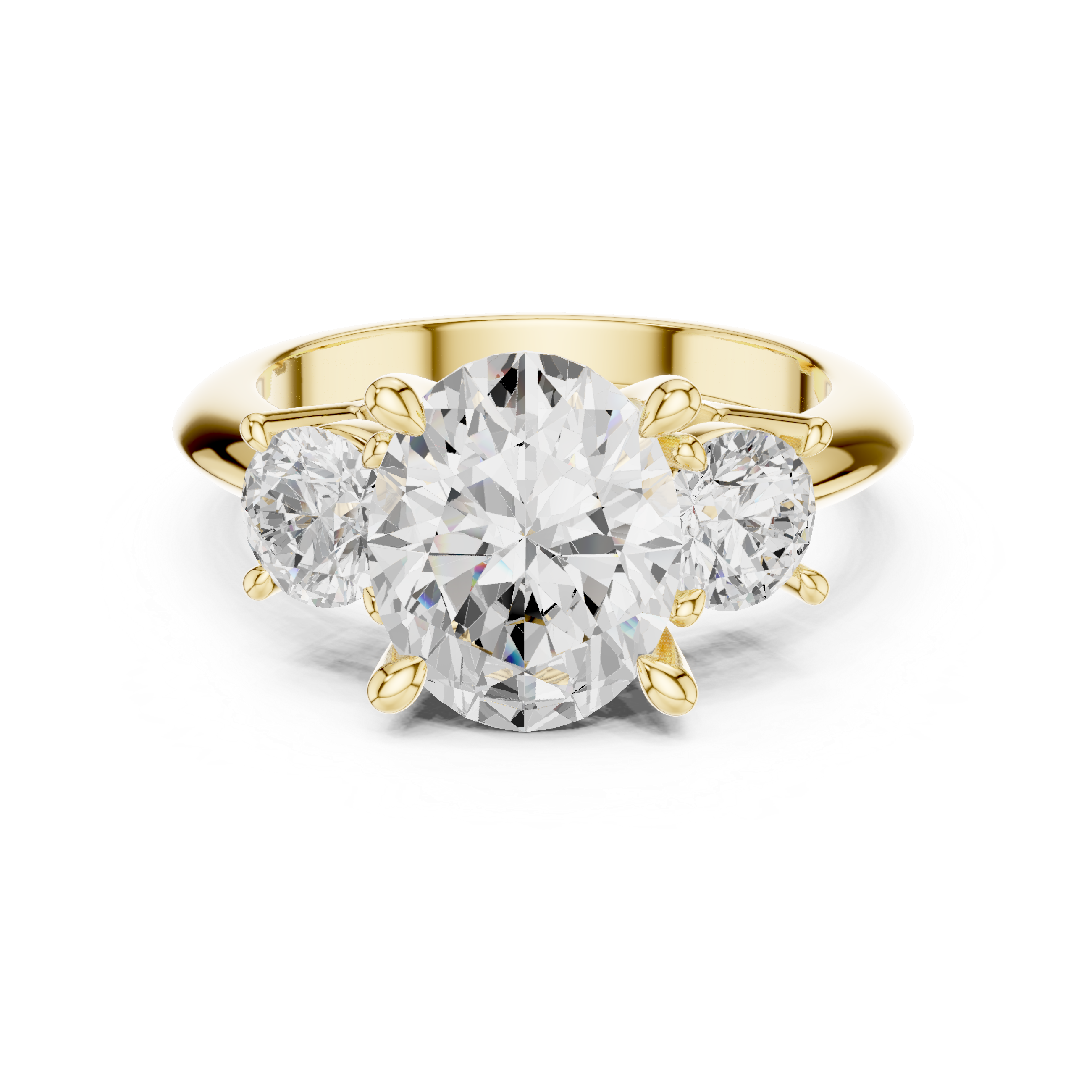 Elegant Dual-Stone Lab-Grown Diamond Engagement Ring in 14K/18K Rose Gold