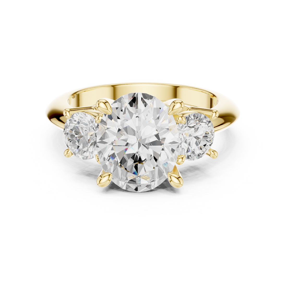 Elegant Dual-Stone Lab-Grown Diamond Engagement Ring in 14K/18K Rose Gold