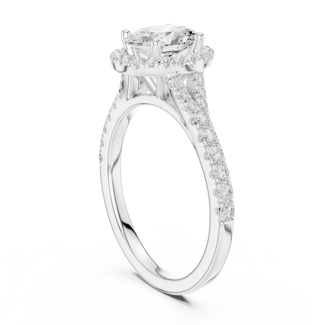 Elegant Halo Lab-Grown Diamond Ring – 18K Rose Gold | Kiashaa Jewellery