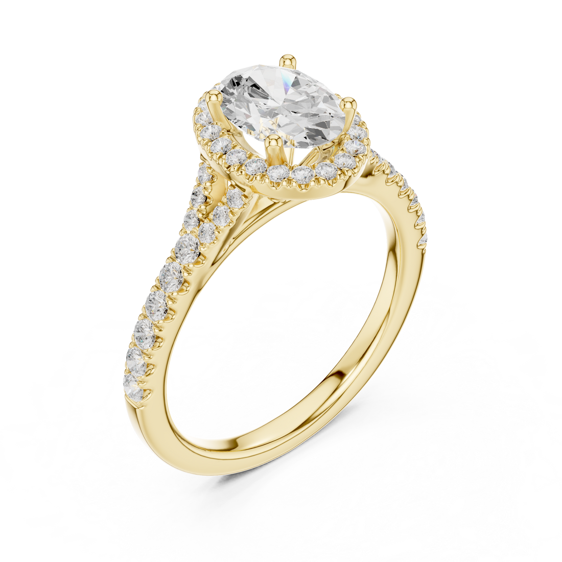 Elegant Halo Lab-Grown Diamond Ring – 18K Rose Gold | Kiashaa Jewellery